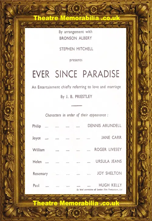 London New Theatre - Ever Since Paradise - 1947 - Ursula Jeans