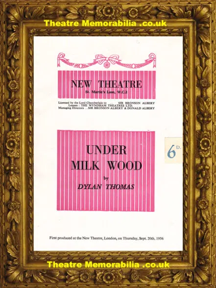 London New Theatre – Under Milk Wood – 1956