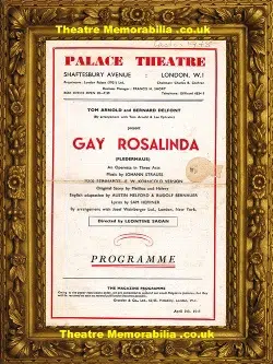 London Palace Theatre - Gay Rosalinda - 1948 - Opera