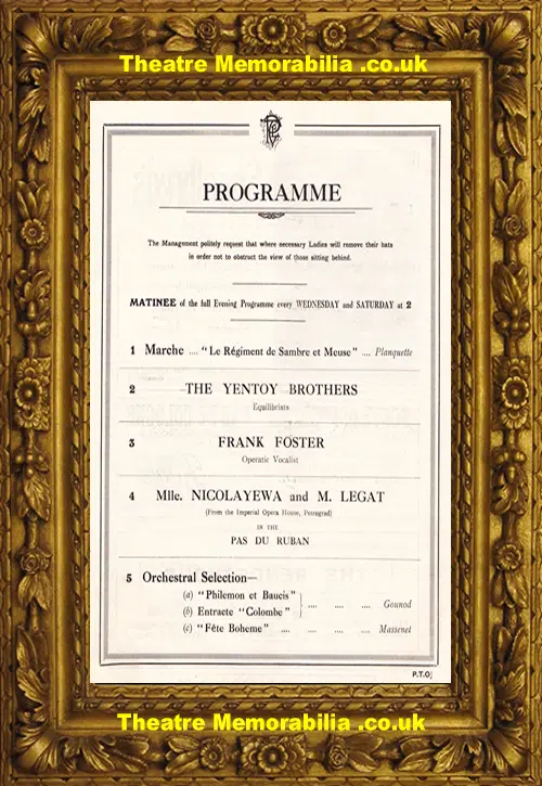 London Palace Theatre - Passing Show Of 1915
