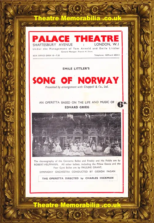 London Palace Theatre - Song Of Norway - 1946