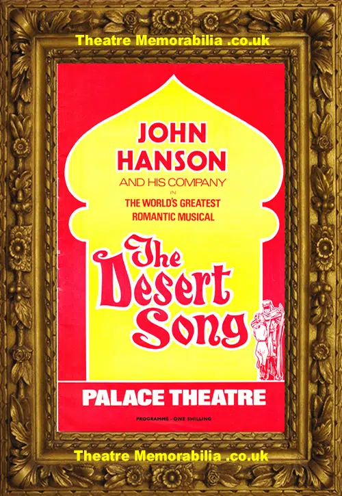 London Palace Theatre - The Desert Song - 1967 Patricia Michael