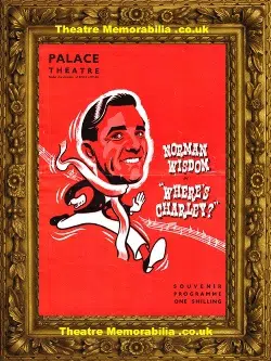 London Palace Theatre – Where’s Charley – 1958 – Norman Wisdom