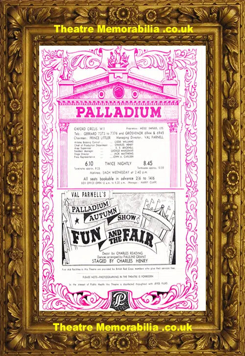 London Palladium Theatre - Fun And The Fair - 1953 George Formby