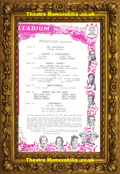 London Palladium Theatre - Fun And The Fair - 1953 George Formby