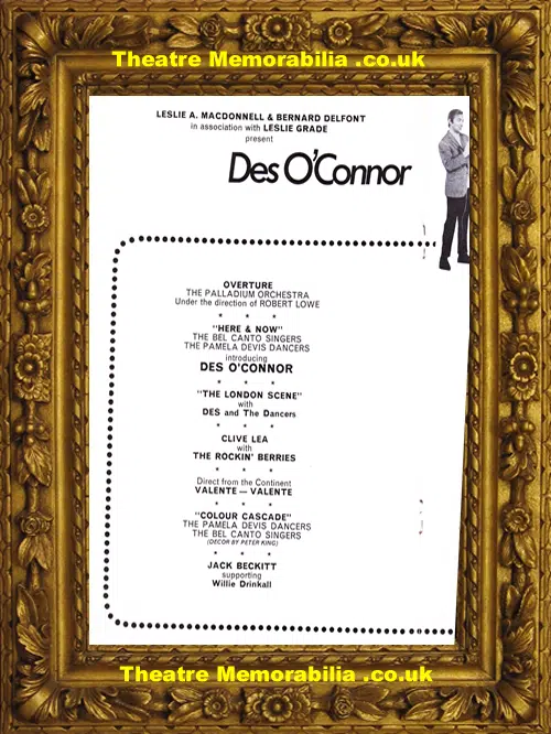 London Palladium Theatre - Here & Now 1969 - Des Oconnor