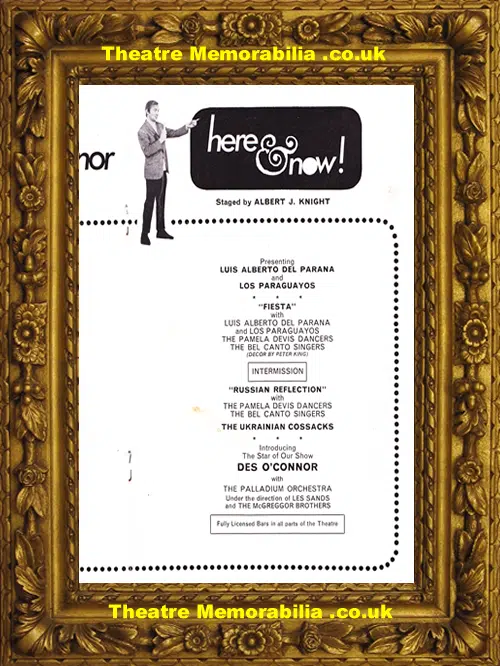 London Palladium Theatre - Here & Now 1969 - Des Oconnor