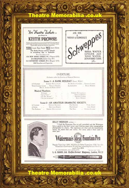 London Palladium Theatre - Palladium Pleasures - 1926 - 2nd