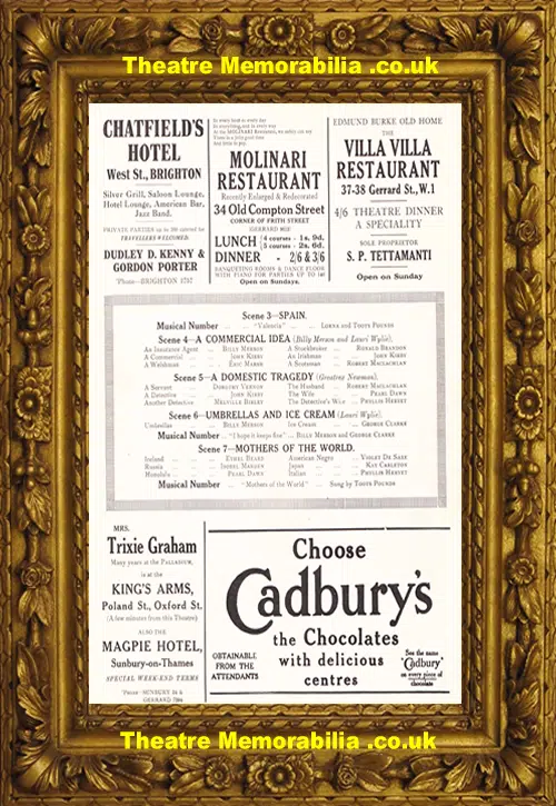 London Palladium Theatre - Palladium Pleasures - 1926 - 2nd