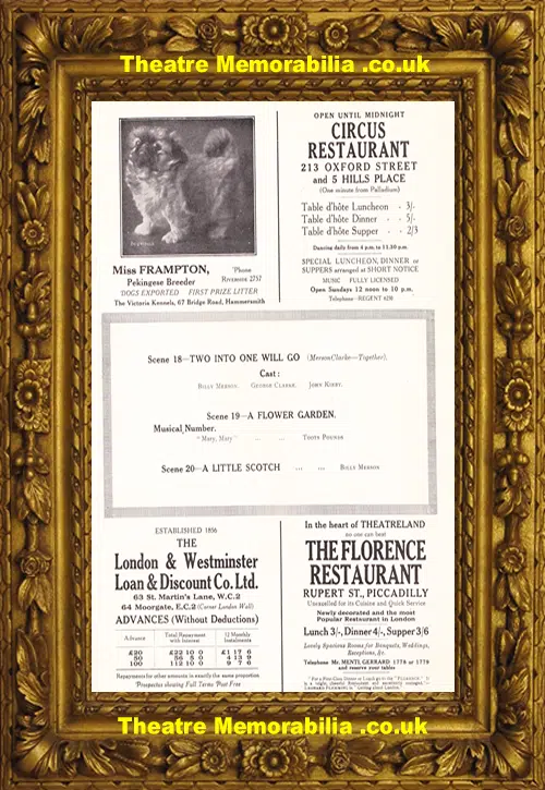 London Palladium Theatre - Palladium Pleasures - 1926 - 2nd