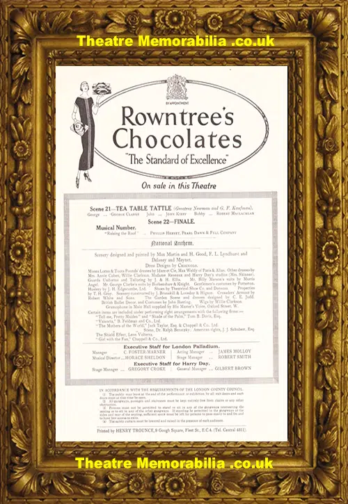 London Palladium Theatre - Palladium Pleasures - 1926 - 2nd