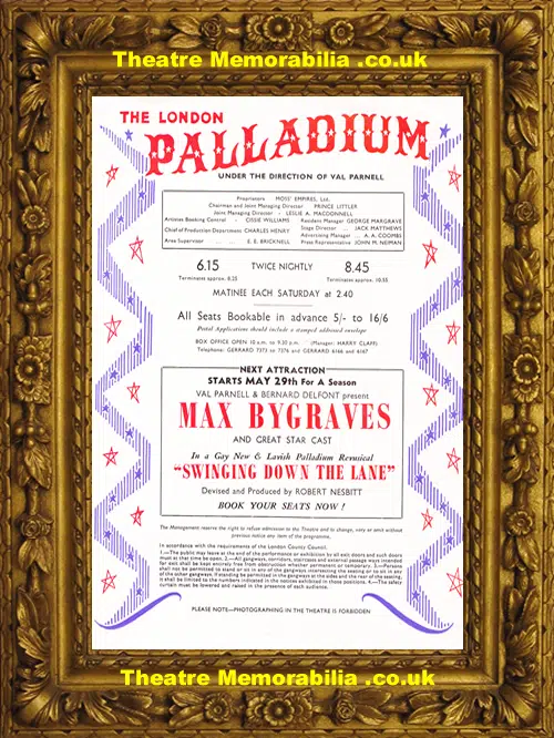 London Palladium Theatre - Star Time - 1950s - Frankie Vaughan
