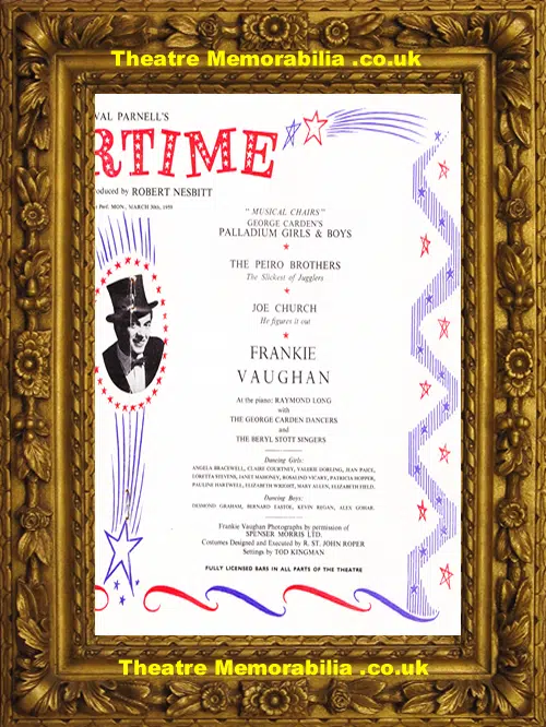 London Palladium Theatre - Star Time - 1950s - Frankie Vaughan