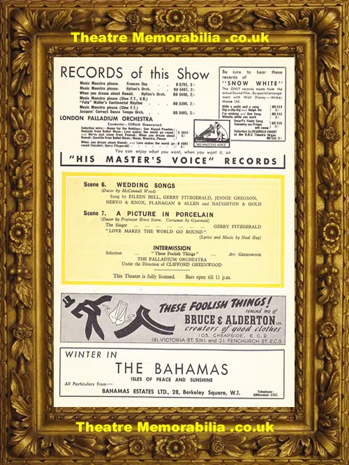 London Palladium Theatre - These Foolish Things - 1938