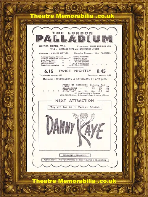 London Palladium Theatre - Variety Show 1951 Judy Garland First