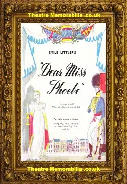 London Phoenix Theatre – Dear Miss Phoebe – 1950 – Peter Graves