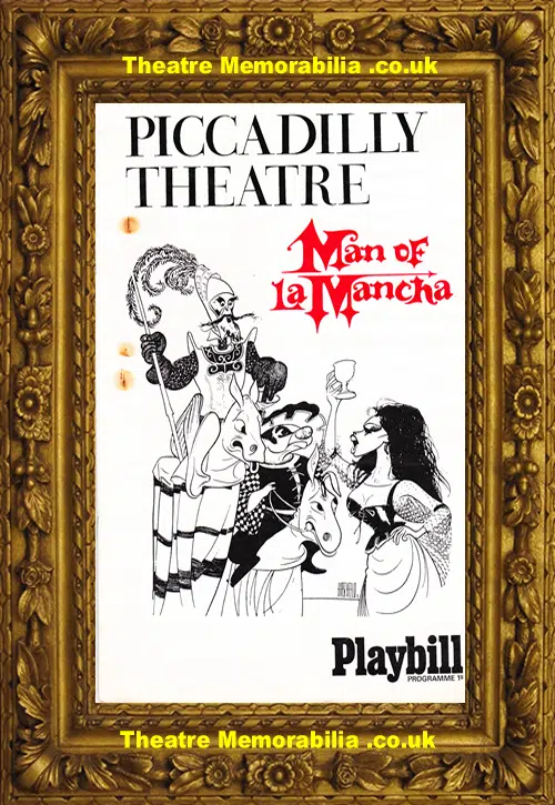 London Piccadilly Theatre - Man Of La Mancha - 1968 - Original