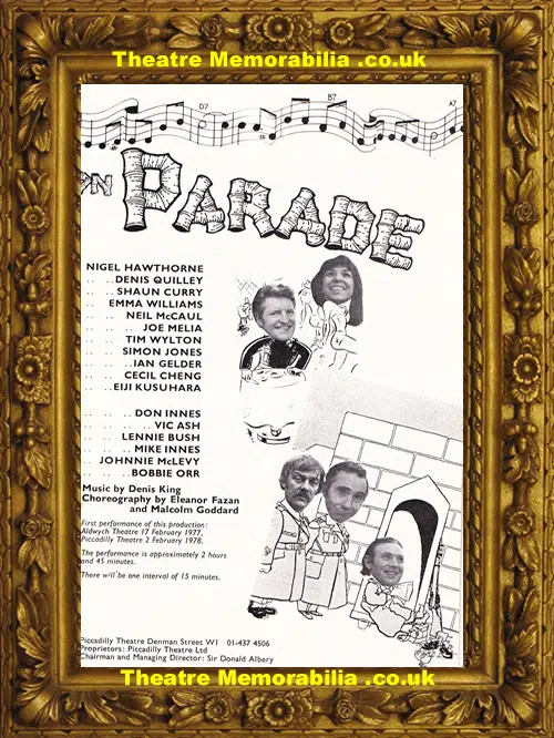 London Piccadilly Theatre - Privates On Parade - 1978
