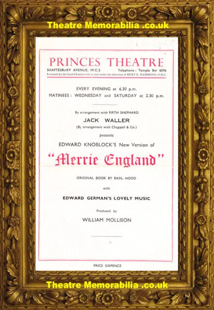London Princes Theatre – Merrie England 1945
