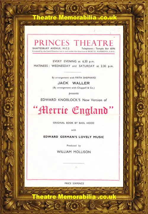 London Princes Theatre - Merrie England 1945