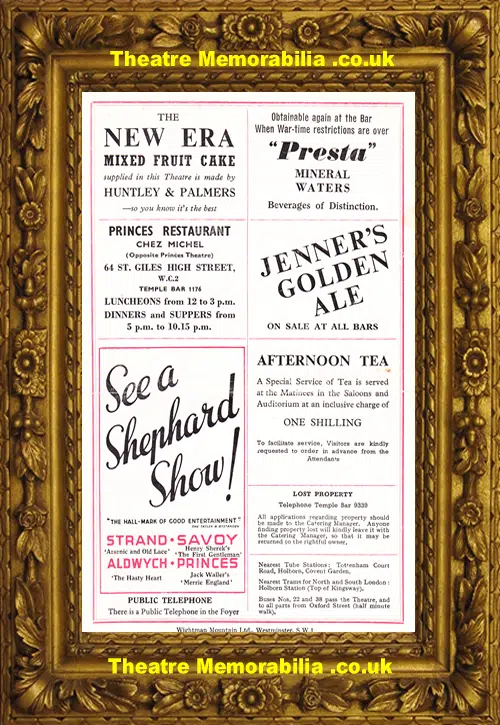 London Princes Theatre - Merrie England 1945