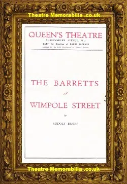 London Queens Theatre – The Barretts Of Wimpole Street – 1930