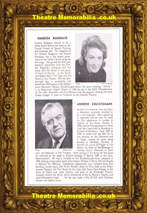 London Queens Theatre - The Lady From The Sea - 1961