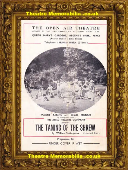 London Regents Park – Taming Of The Shrew – 1958