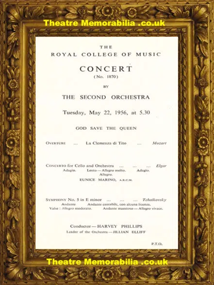 London Royal College Of Music – Chamber Concert – 1956