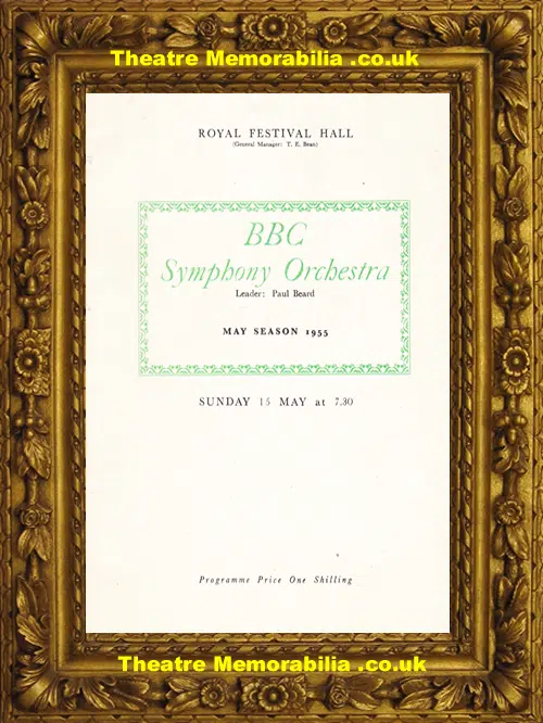 London Royal Festival Hall - BBC Symphony Orchestra Concert 1955
