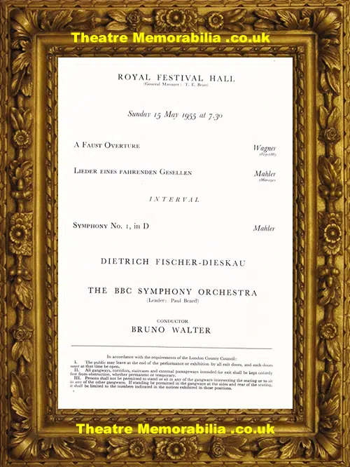 London Royal Festival Hall - BBC Symphony Orchestra Concert 1955