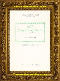 London Royal Festival Hall – BBC Symphony Orchestra Concert 1955