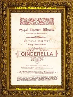 London Royal Lyceum Theatre – Cinderella – 1893