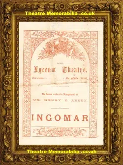 London Royal Lyceum Theatre – Ingomar – 1883