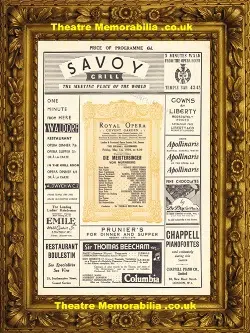 London Royal Opera House – Die Meistersinger – 1936