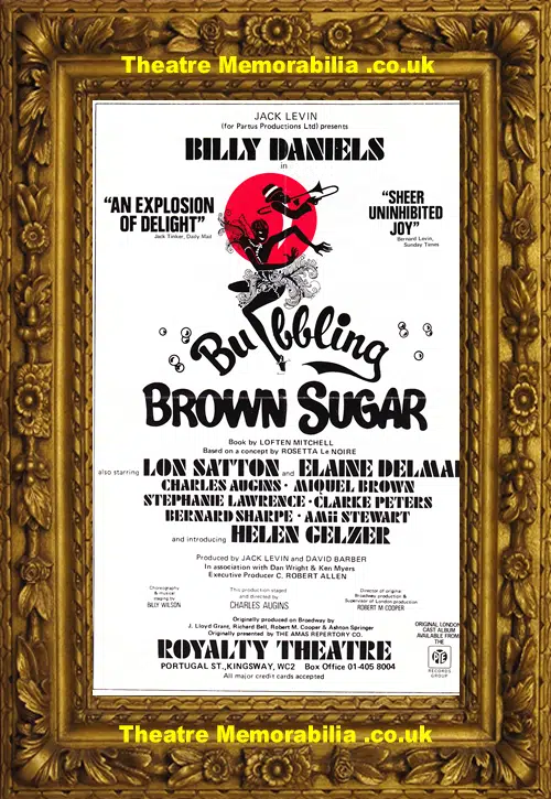 London Royalty Theatre - Bubbling Brown Sugar - 1977