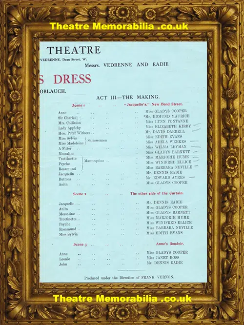 London Royalty Theatre - My Lady's Dress - 1914