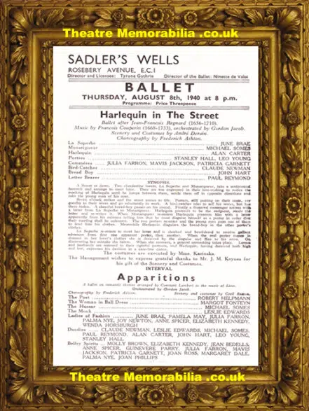 London Sadler Wells Theatre Harlequin In The Street Ballet 1940