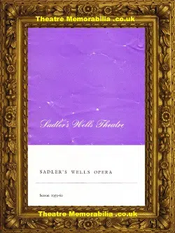 London Sadler’s Wells Theatre – The Pearl Fishers – 1960