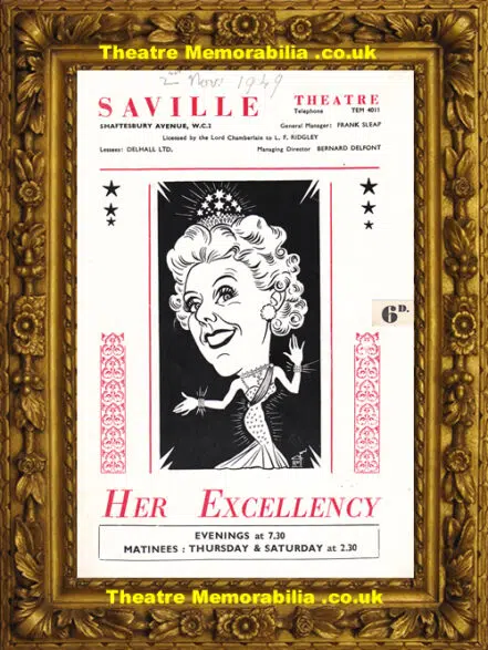 London Saville Theatre – Her Excellency – 1949