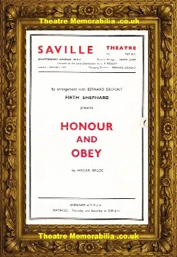 London Saville Theatre – Honour And Obey – 1947