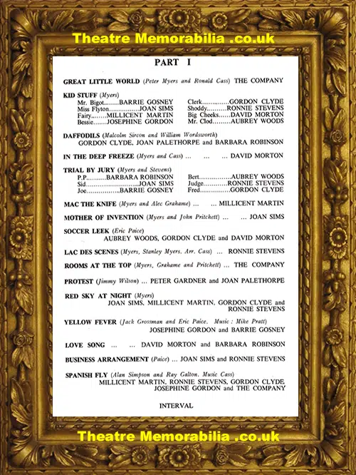 London Saville Theatre - Lord Chamberlain Regrets 1961 Joan Sims