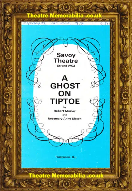 London Savoy Theatre – A Ghost On Tiptoe – 1974 – Robert Morley