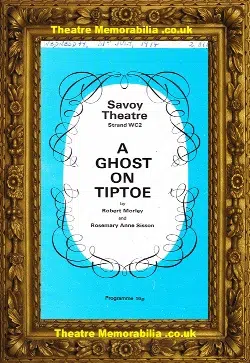 London Savoy Theatre – A Ghost On Tiptoe – 1974 – Robert Morley