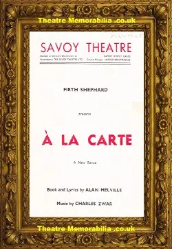 London Savoy Theatre – A La Carte – 1948
