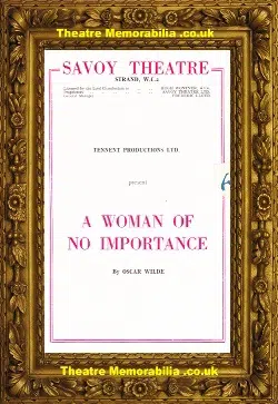 London Savoy Theatre – A Woman Of Importance – 1950s ?