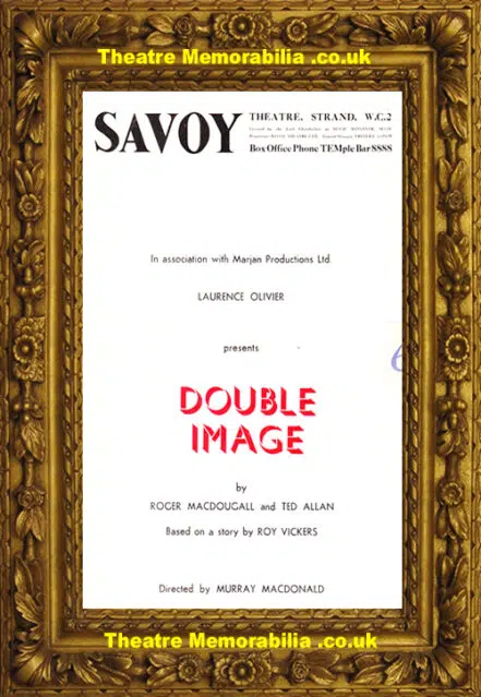 London Savoy Theatre – Double Image – 1956 Richard Attenborough