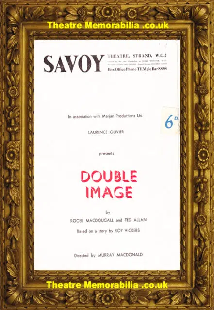London Savoy Theatre – Double Image – 1956 Richard Attenborough