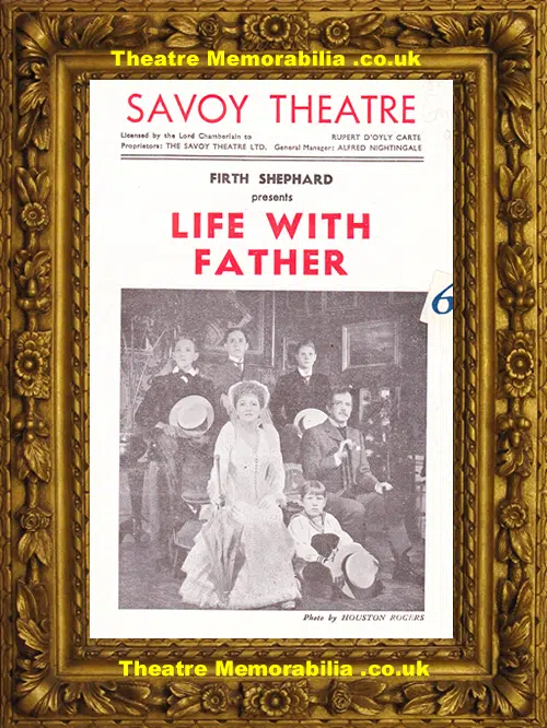 London Savoy Theatre - Life With Father - 1947
