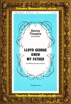 London Savoy Theatre – Lloyd George Knew My Father – 1972